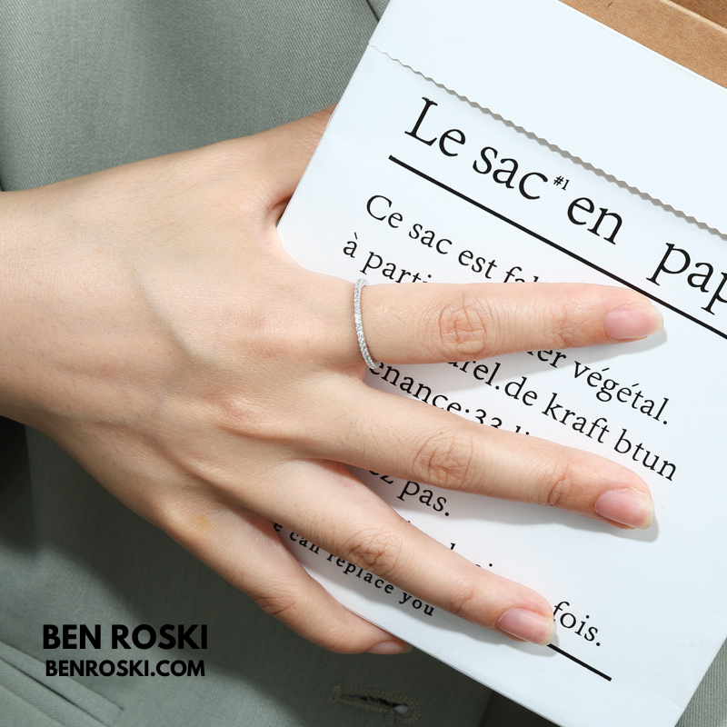 Moissanite Eternity Band Sterling Silver, Gold or Rose Gold | VVS Moissanite | GRA Certified