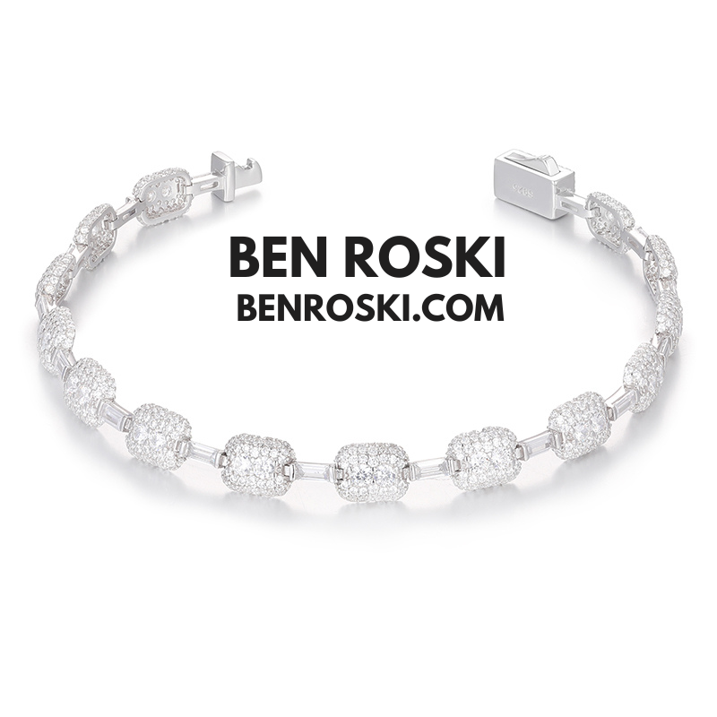 7MM Moissanite Bracelet Sterling Silver | GRA Certified | Gold & Rose Gold Plated