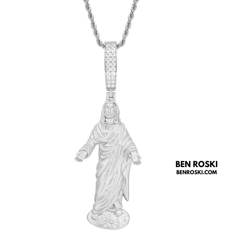 Jesus Pendant – 73MM Height | VVS1 Moissanite | GRA Certified