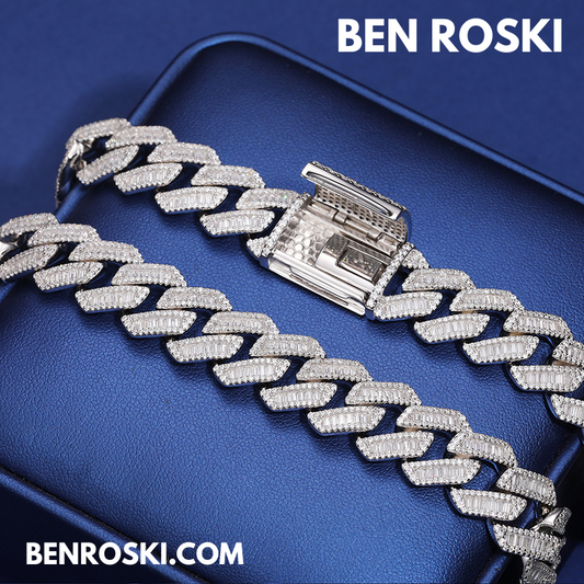 Moissanite Cuban Bracelet Sterling Silver | GRA Certified | 12MM & 14MM Bold Designs | Silver, Gold & Rose Gold Options