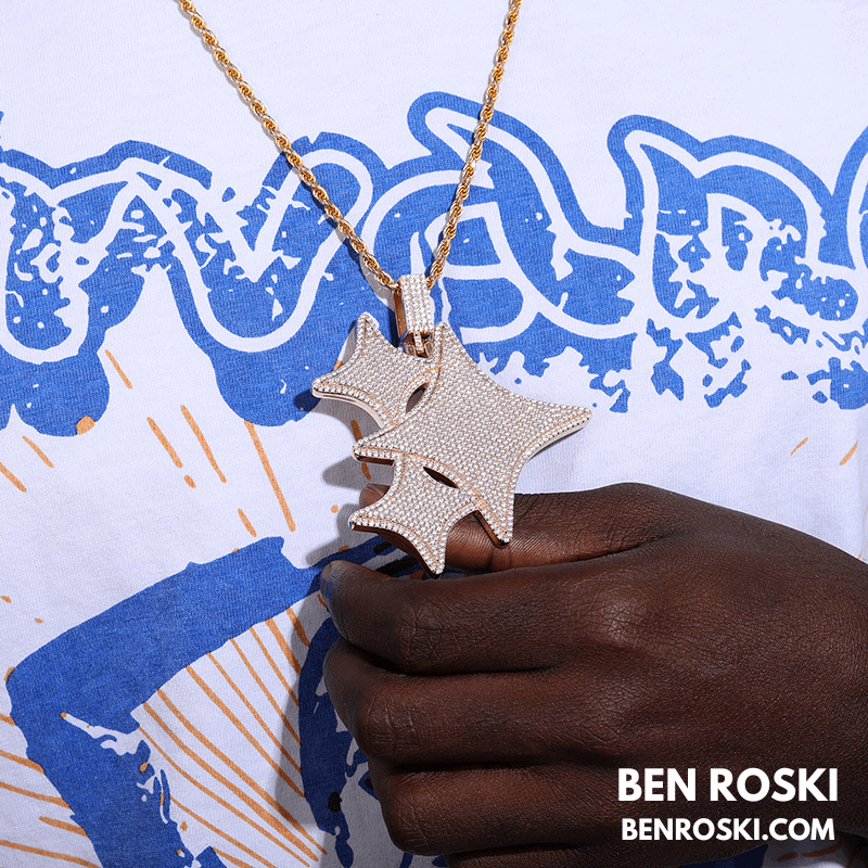 Starburst Pendant – 75MM Height | VVS1 Moissanite | GRA Certified