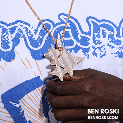 Starburst Pendant – 75MM Height | VVS1 Moissanite | GRA Certified