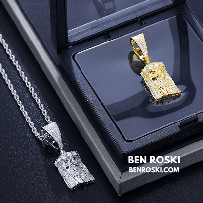 Jesus Face Moissanite Pendant Sterling Silver, Gold, or Rose Gold | VVS Moissanite | GRA Certified
