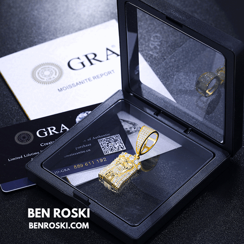 Jesus Face Moissanite Pendant Sterling Silver, Gold, or Rose Gold | VVS Moissanite | GRA Certified