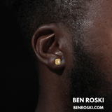 Cushion Halo Stud Earrings Sterling Silver, Gold, or Rose Gold | VVS Moissanite | GRA Certified