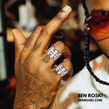 Fleur-de-Lis Moissanite Ring Sterling Silver, Gold & Rose Gold | VVS Moissanite | GRA Certified