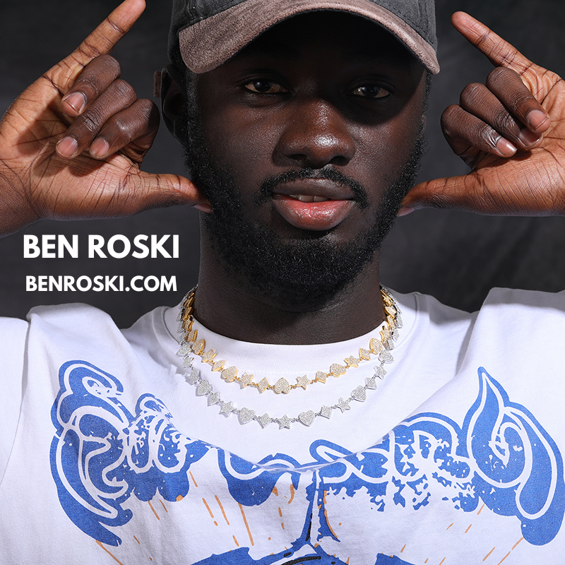 Heart, Star & Diamond Link Moissanite Necklace Sterling Silver, Gold & Rose Gold Options | GRA Certified