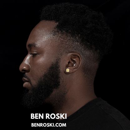 Square Cluster Moissanite Stud Earrings Sterling Silver or Gold/Rose Gold Plated | VVS Moissanite | GRA Certified