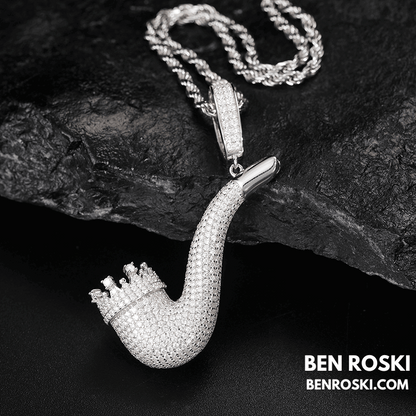 Smoke Pipe Pendant – 65MM Height | VVS1 Moissanite | GRA Certified