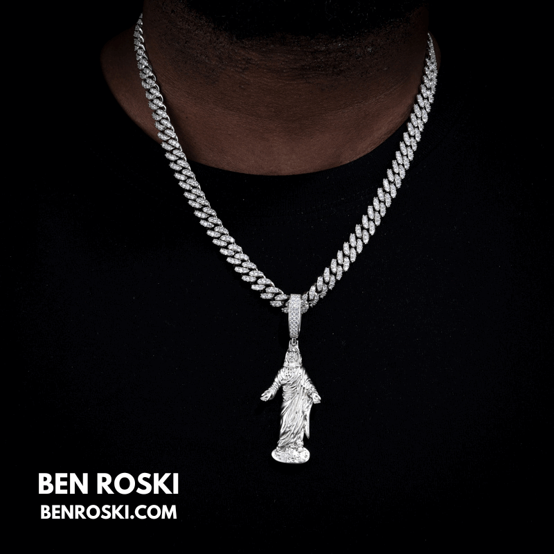 Jesus Pendant – 73MM Height | VVS1 Moissanite | GRA Certified