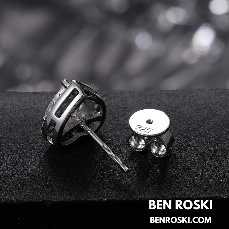 Heart Moissanite Stud Earrings Sterling Silver, Gold, or Rose Gold | VVS1 Moissanite | GRA Certified