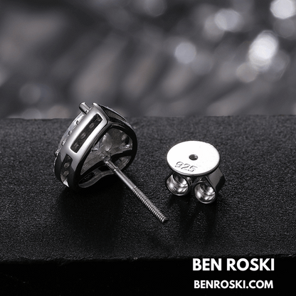 Heart Moissanite Stud Earrings Sterling Silver, Gold, or Rose Gold | VVS1 Moissanite | GRA Certified