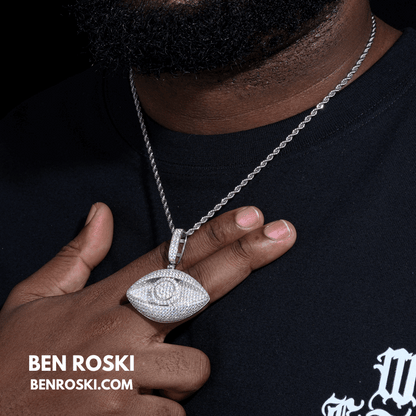 Eye Pendant – 50MM Height | VVS1 Moissanite | GRA Certified