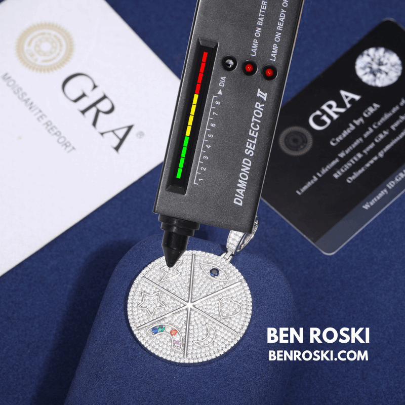 Celestial Round Pendant – 57MM Height | VVS1 Moissanite | GRA Certified