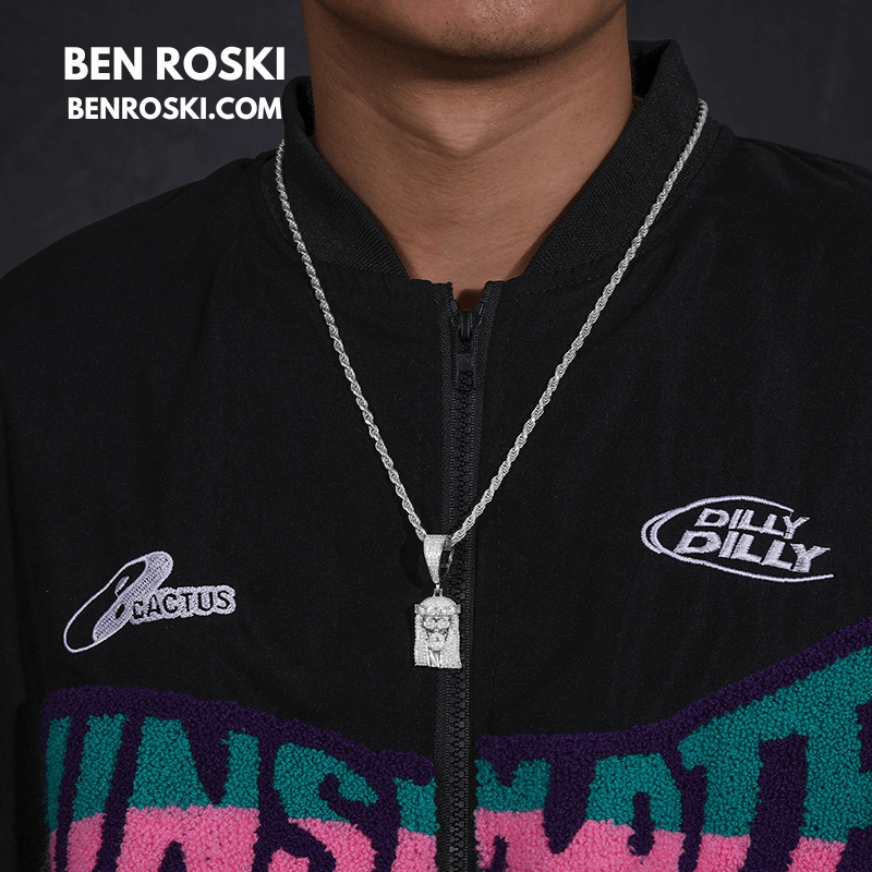 Jesus Face Moissanite Pendant Sterling Silver, Gold, or Rose Gold | VVS Moissanite | GRA Certified