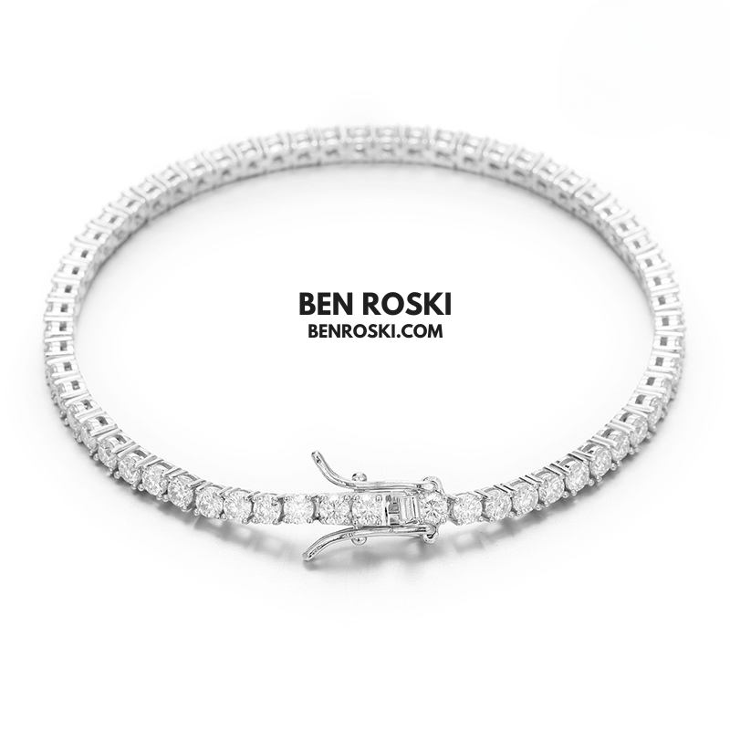 Moissanite Tennis Bracelet – 3MM / 4MM | 7–8 Inch | Silver, Gold & Rose Gold | VVS1 Moissanite | GRA Certified