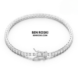 Moissanite Tennis Bracelet – 3MM / 4MM | 7–8 Inch | Silver, Gold & Rose Gold | VVS1 Moissanite | GRA Certified