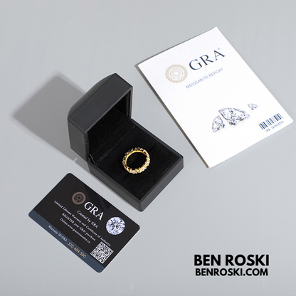 Criss-Cross Eternity Band Stuhrling Silver or Gold & Rose Gold | VVS Moissanite | GRA Certified