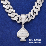 Spade Moissanite Pendant Sterling Silver, Gold, or Rose Gold | VVS Moissanite | GRA Certified