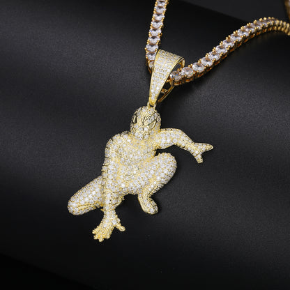 Spider Hero Moissanite Pendant Sterling Silver | Gold, Silver & Rose Gold | GRA Certified