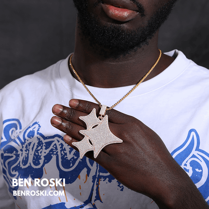 Starburst Pendant – 75MM Height | VVS1 Moissanite | GRA Certified