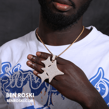 Starburst Pendant – 75MM Height | VVS1 Moissanite | GRA Certified