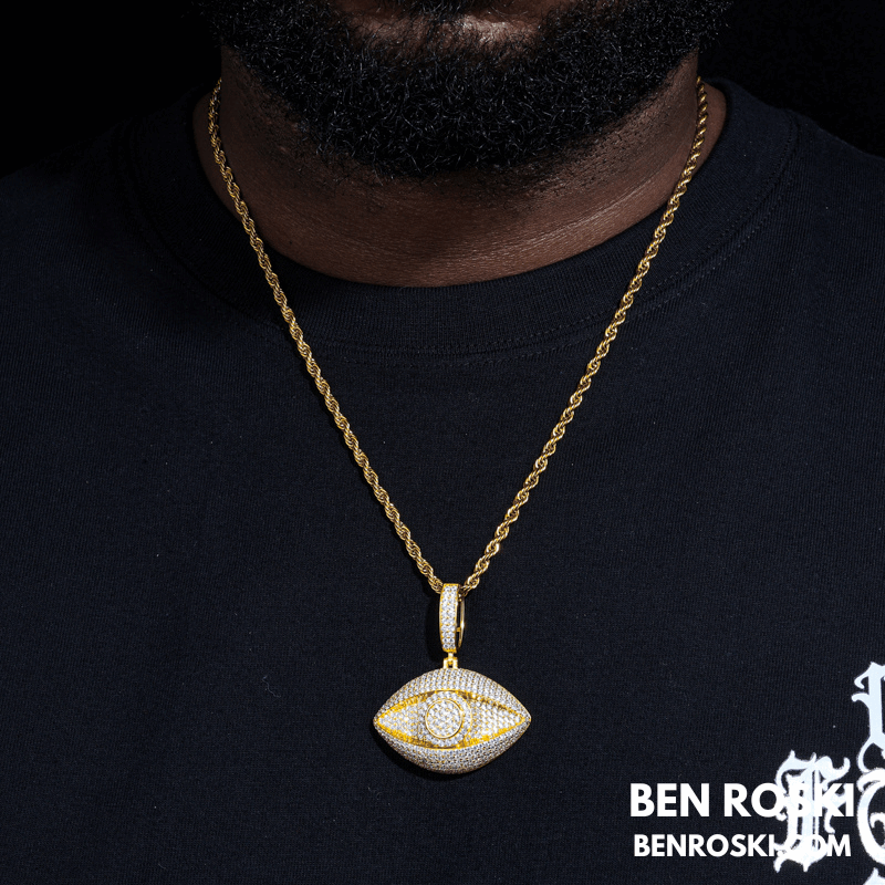 Eye Pendant – 50MM Height | VVS1 Moissanite | GRA Certified