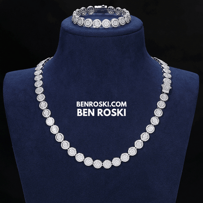 Round Cluster Moissanite Chain – 9MM Width | 20 Inch | 48.55g | GRA Certified