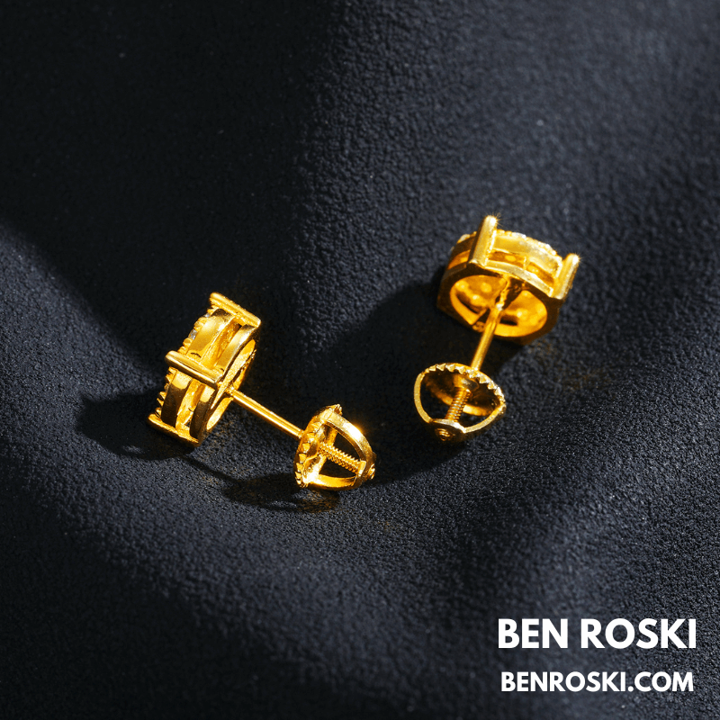 Round Cluster Stud Earrings – VVS1 Moissanite | GRA Certified