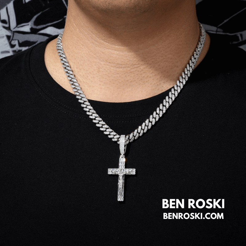 Jesus Crucifix Cross Pendant – 63MM Height |  VVS1 Moissanite | GRA Certified