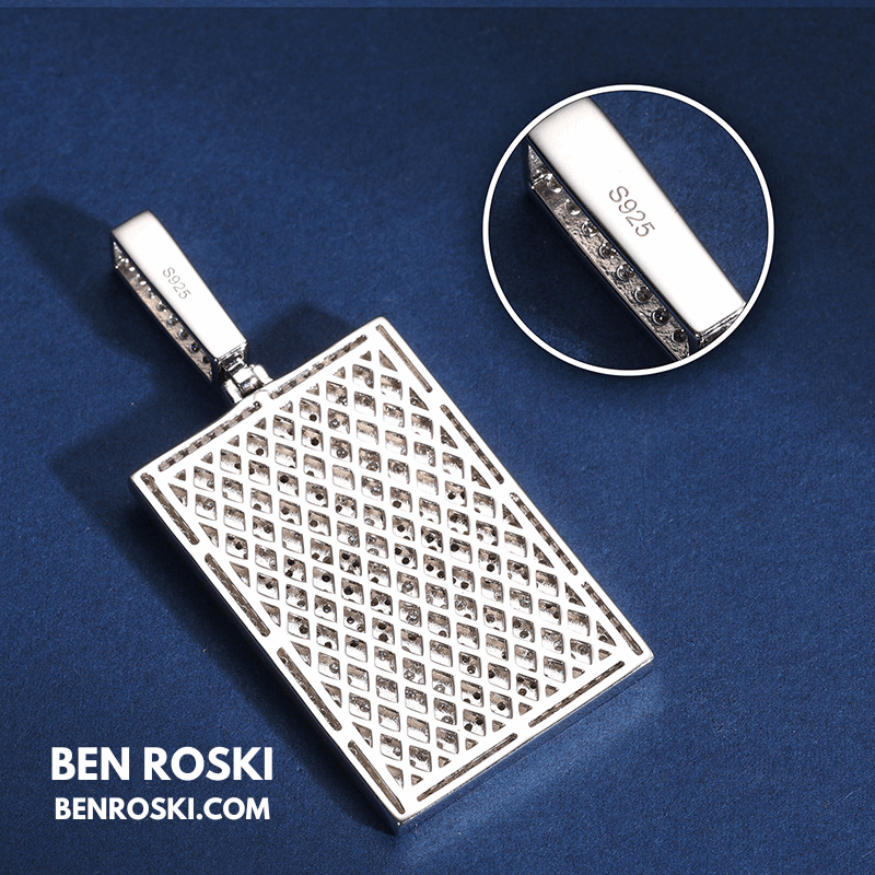 King of Diamonds Pendant – Playing Card Shape | VVS1 Moissanite | GRA Certified