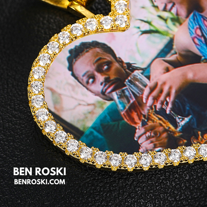 Custom Heart Photo Pendant Sterling Silver, Gold, or Rose Gold | vvs Moissanites | Personalized