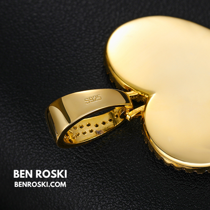 Custom Heart Photo Pendant Sterling Silver, Gold, or Rose Gold | vvs Moissanites | Personalized