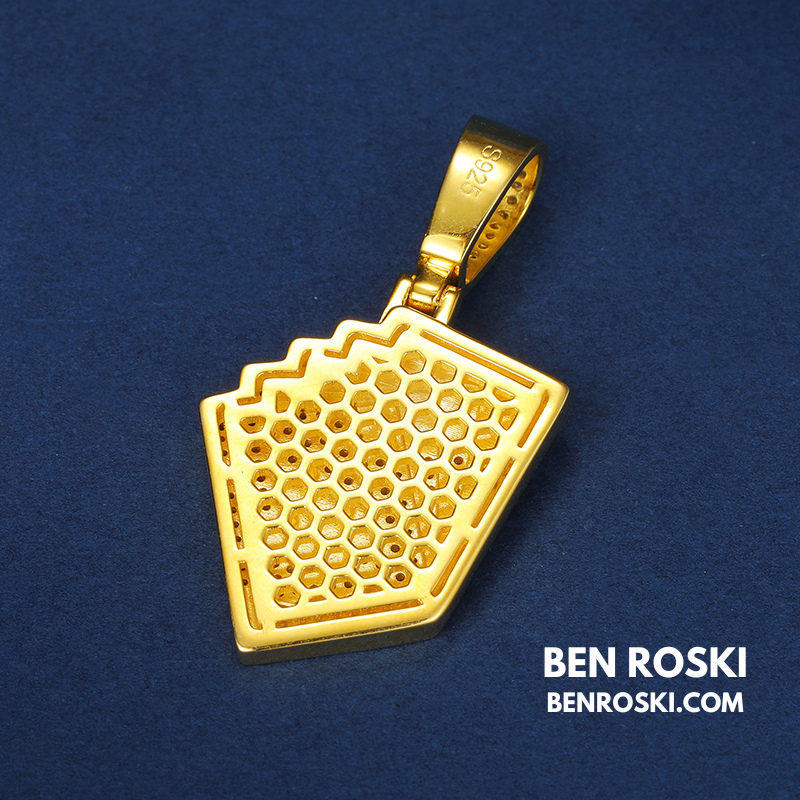 Playing Card Pendant Sterling Silver or Gold/Rose Gold Plated | VVS Moissanite | GRA Certified