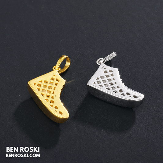 Sneaker Pendant Sterling Silver or Gold / Rose Gold Plated | VVS Moissanite | GRA Certified