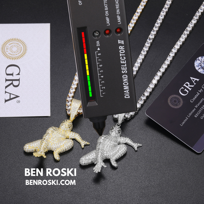 Spider Hero Moissanite Pendant Sterling Silver | Gold, Silver & Rose Gold | GRA Certified