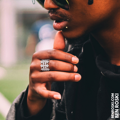 Fleur-de-Lis Moissanite Ring Sterling Silver, Gold & Rose Gold | VVS Moissanite | GRA Certified