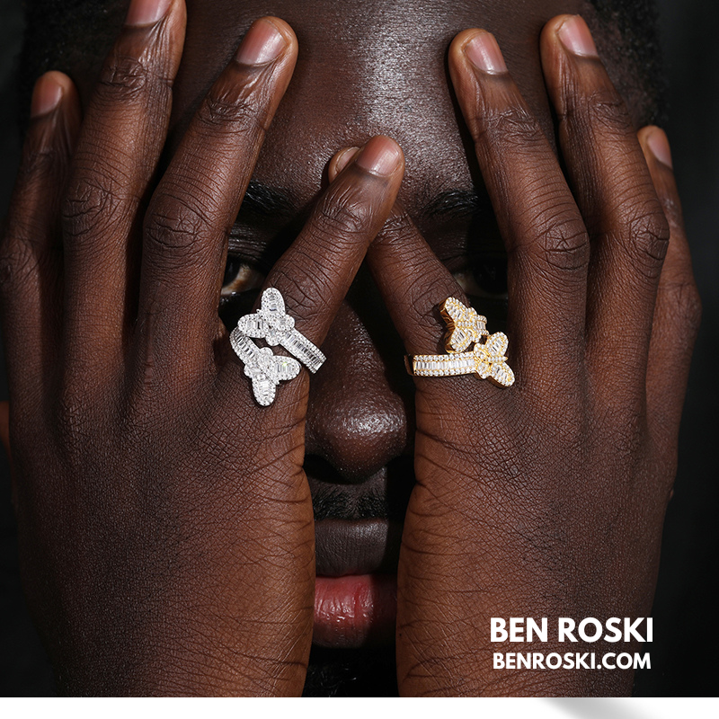 Butterfly Moissanite Ring Sterling Silver, Gold, or Rose Gold | VVS Moissanite | GRA Certified