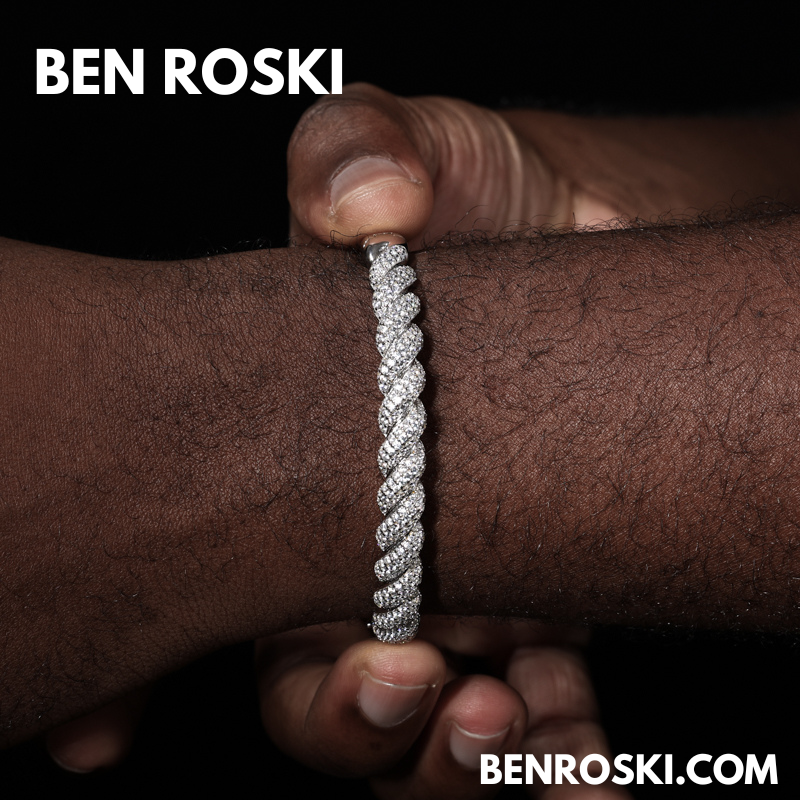 Baguette Moissanite Open Bangle Sterling Silver, Gold Plated & Rose Gold Plated over 925 Silver | GRA Certified