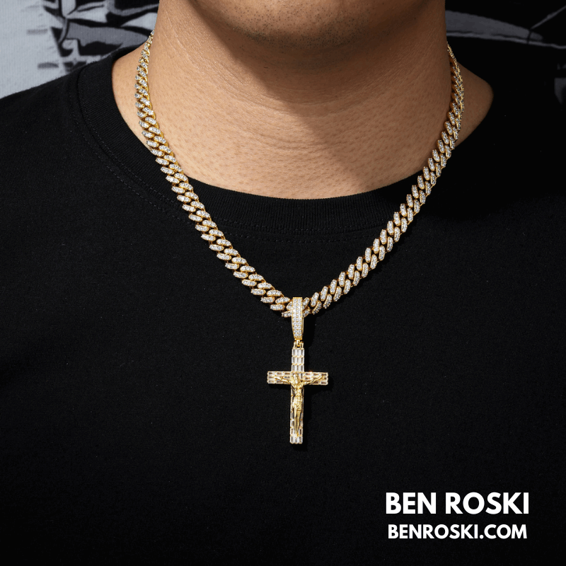 Jesus Crucifix Cross Pendant – 63MM Height |  VVS1 Moissanite | GRA Certified