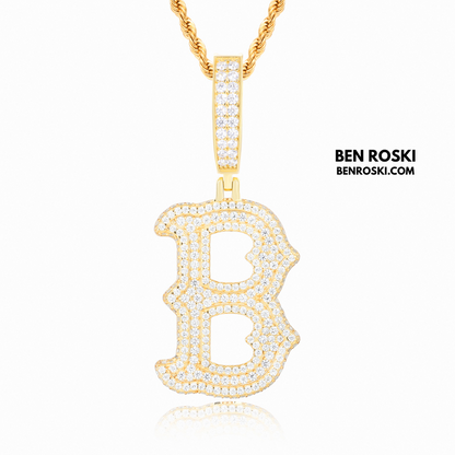 Iced-Out Moissanite Initial Pendant Sterling Silver | Gold, Silver & Rose Gold | VVS Moissanite | GRA Certified