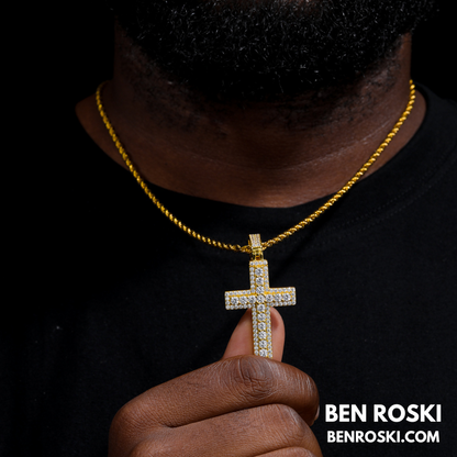 Moissanite Cross Pendant Sterling Silver, Gold & Rose Gold | VVS Moissanite | GRA Certified