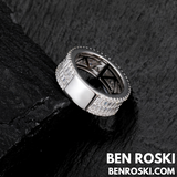 Triple Row Eternity Band Ring Sterling Silver, Gold, or Rose Gold | VVS Moissanite | GRA Certified