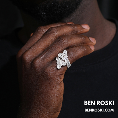 Butterfly Moissanite Ring Sterling Silver, Gold, or Rose Gold | VVS Moissanite | GRA Certified