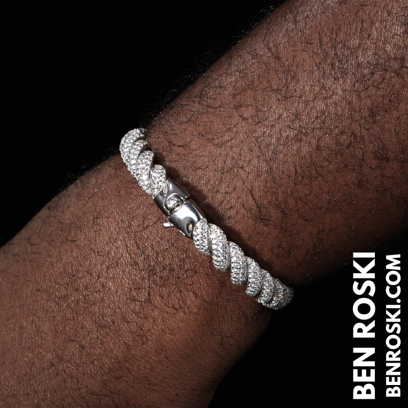 Baguette Moissanite Open Bangle Sterling Silver, Gold Plated & Rose Gold Plated over 925 Silver | GRA Certified