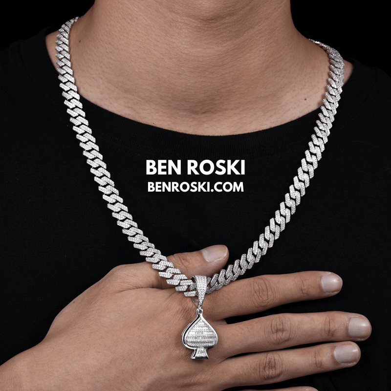 Spade Moissanite Pendant Sterling Silver, Gold, or Rose Gold | VVS Moissanite | GRA Certified