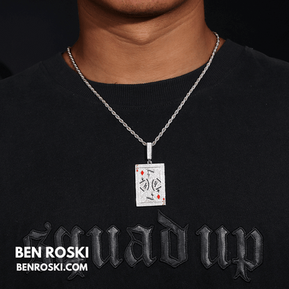 King of Diamonds Pendant – Playing Card Shape | VVS1 Moissanite | GRA Certified