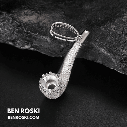 Smoke Pipe Pendant – 65MM Height | VVS1 Moissanite | GRA Certified