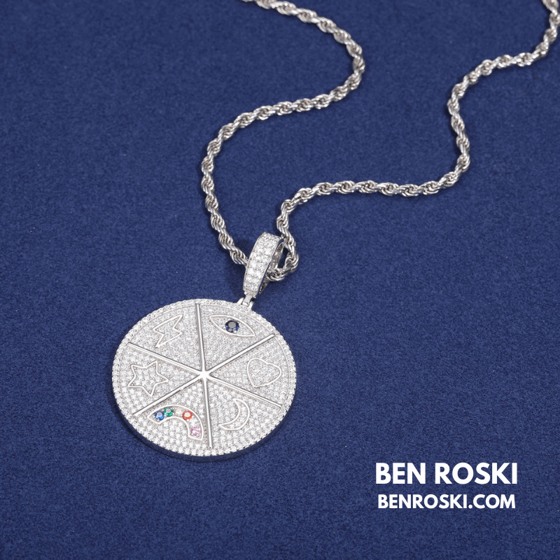 Celestial Round Pendant – 57MM Height | VVS1 Moissanite | GRA Certified