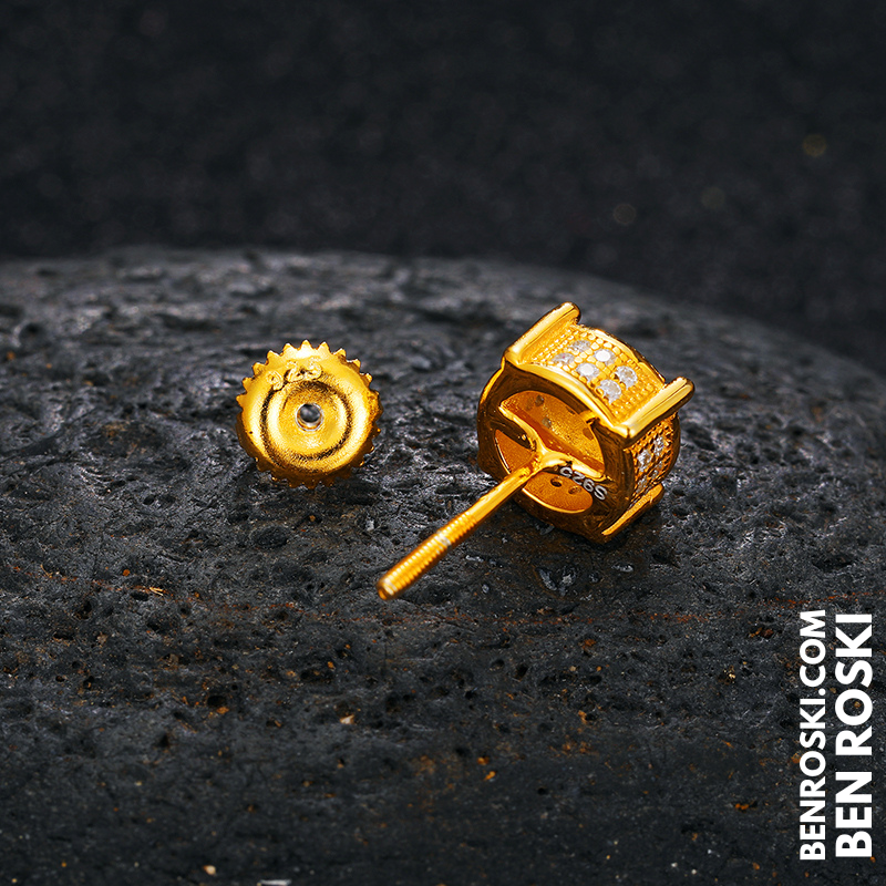 Round Cluster Stud Earrings Sterling Silver, Gold, or Rose Gold | VVS Moissanite | GRA Certified